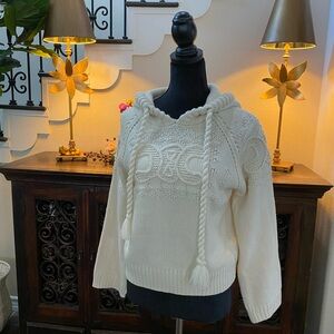 Celine-Cozy Cream Knit Sweater EUC